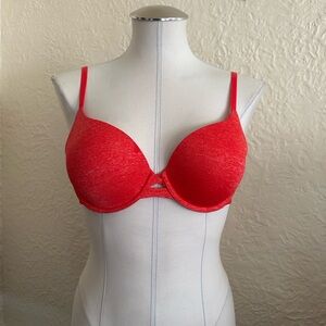 Victoria’s Secret Padded Perfect Coverage Red Heather Bra 34C